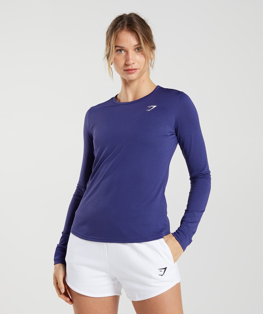 Purple Women's Gymshark Training Long Sleeve Top T-Shirts | USA-72805