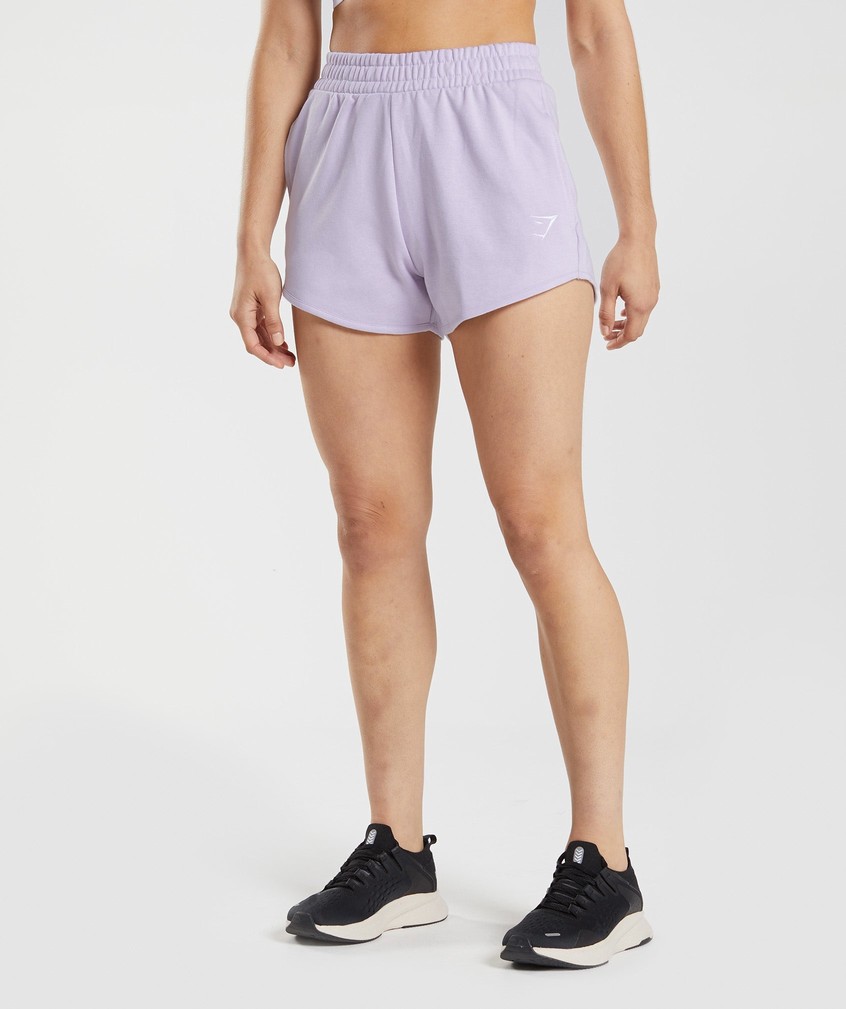 Purple Women's Gymshark Training Sweat Shorts | USA-72130