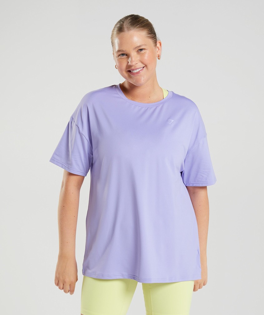 Purple Women's Gymshark Whitney Oversized T-Shirts | USA-51306