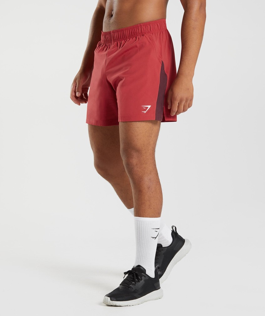 Red / Burgundy Men's Gymshark Sport Shorts | USA-59683