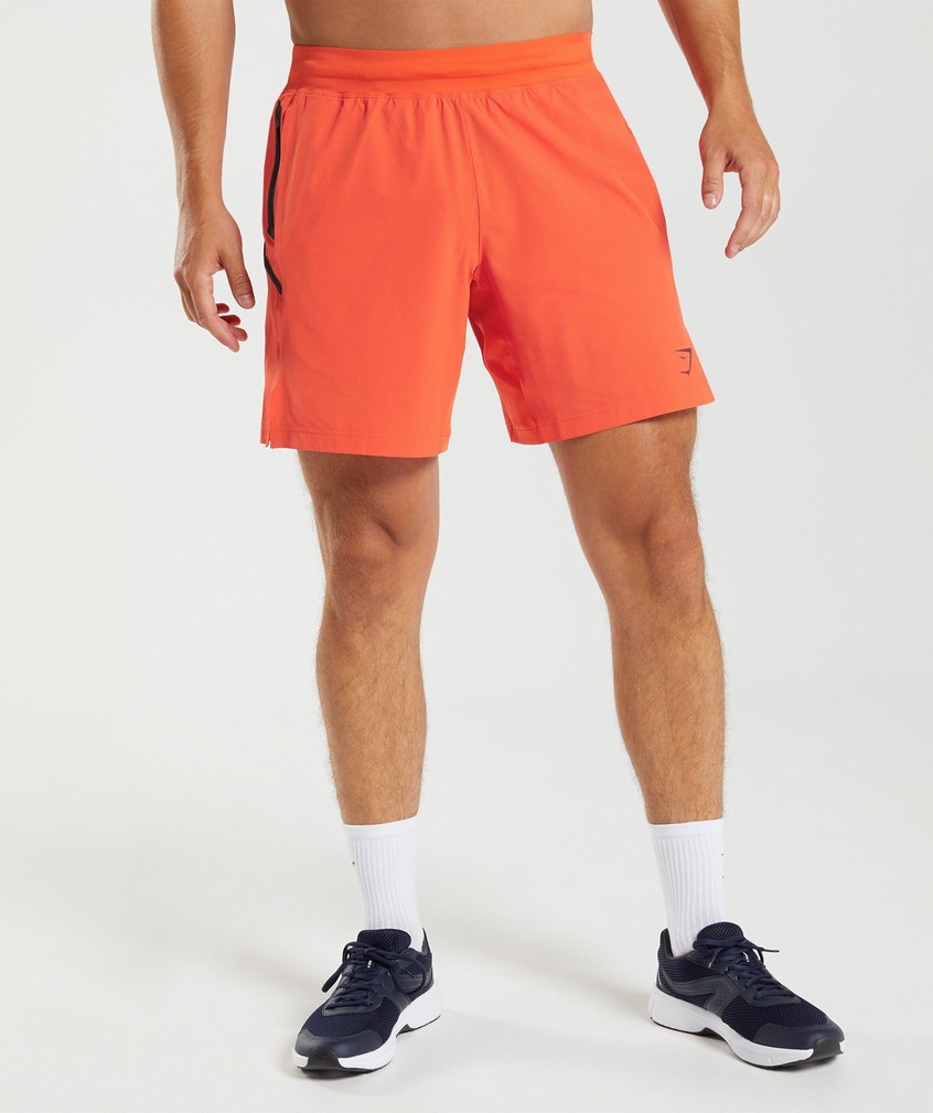 Red Men's Gymshark Apex 8" Function Shorts | USA-98542