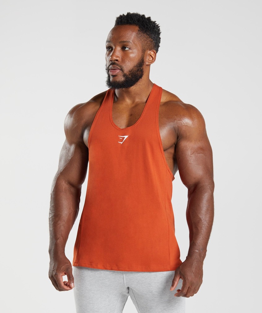 Red Men's Gymshark React Stringer | USA-04912