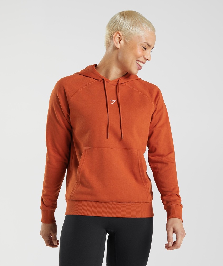 Red Women's Gymshark Training Hoodie | USA-85043