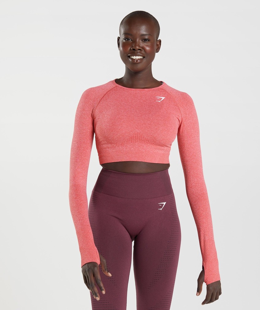 Red Women's Gymshark Vital Seamless 2.0 Crop Top T-Shirts | USA-25076