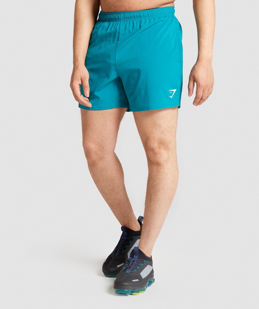 Turquoise Men's Gymshark Arrival 5" Shorts | USA-25687