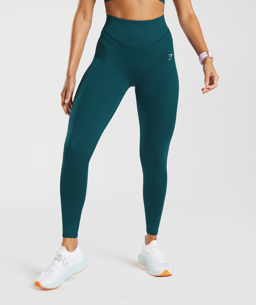 Turquoise Women's Gymshark Sweat Seamless Sculpt Leggings | USA-43216