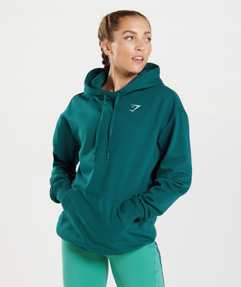 Turquoise Women's Gymshark Training Oversized Hoodie | USA-10765