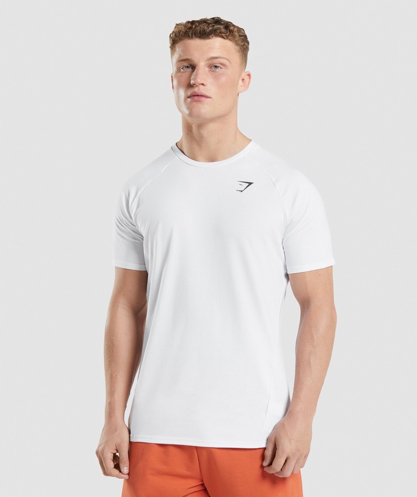 White Men's Gymshark Critical T-Shirts | USA-84527