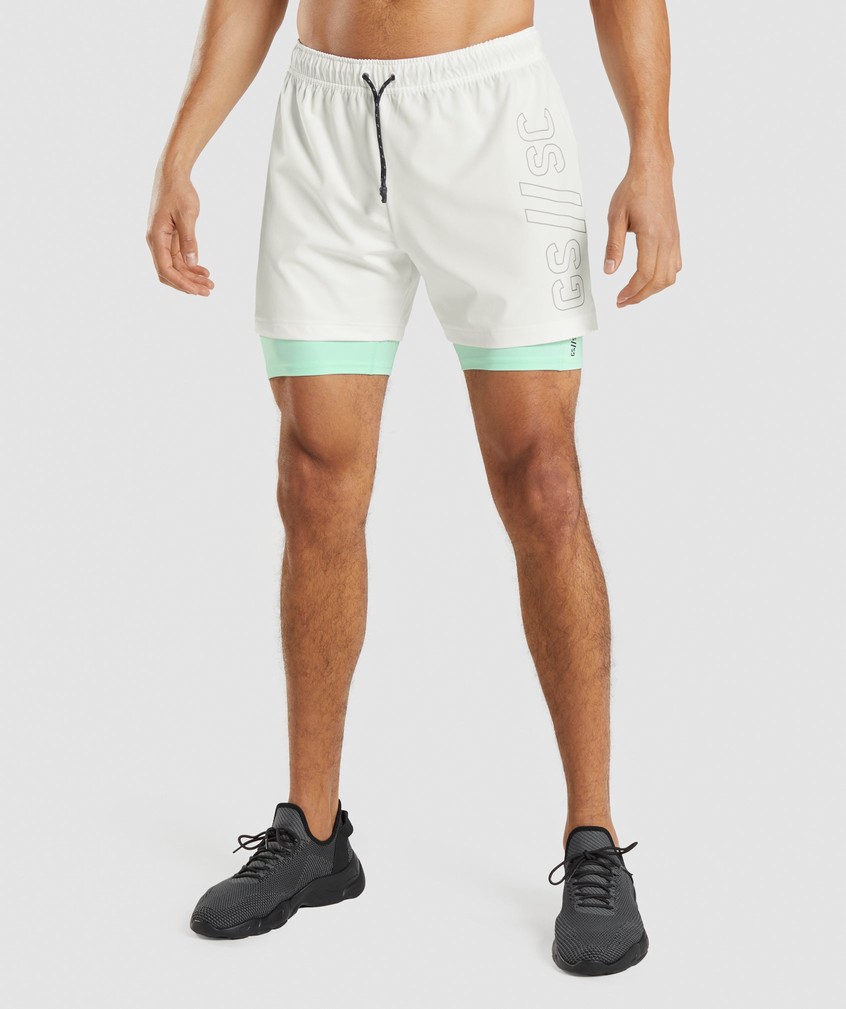 White Men's Gymshark Steve Cook Ranger Shorts | USA-61350