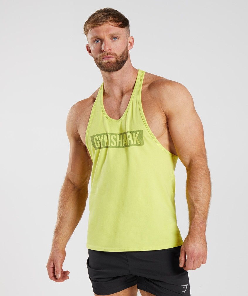 Yellow Men's Gymshark Block Stringer | USA-89305