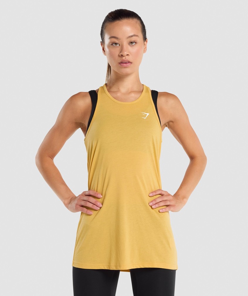 Yellow Women's Gymshark Training Oversized Vest | USA-95647