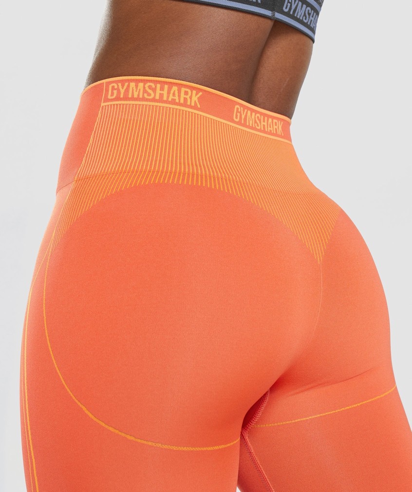 Apricot Orange Women's Gymshark Apex Seamless High Rise Short Shorts | USA-02317