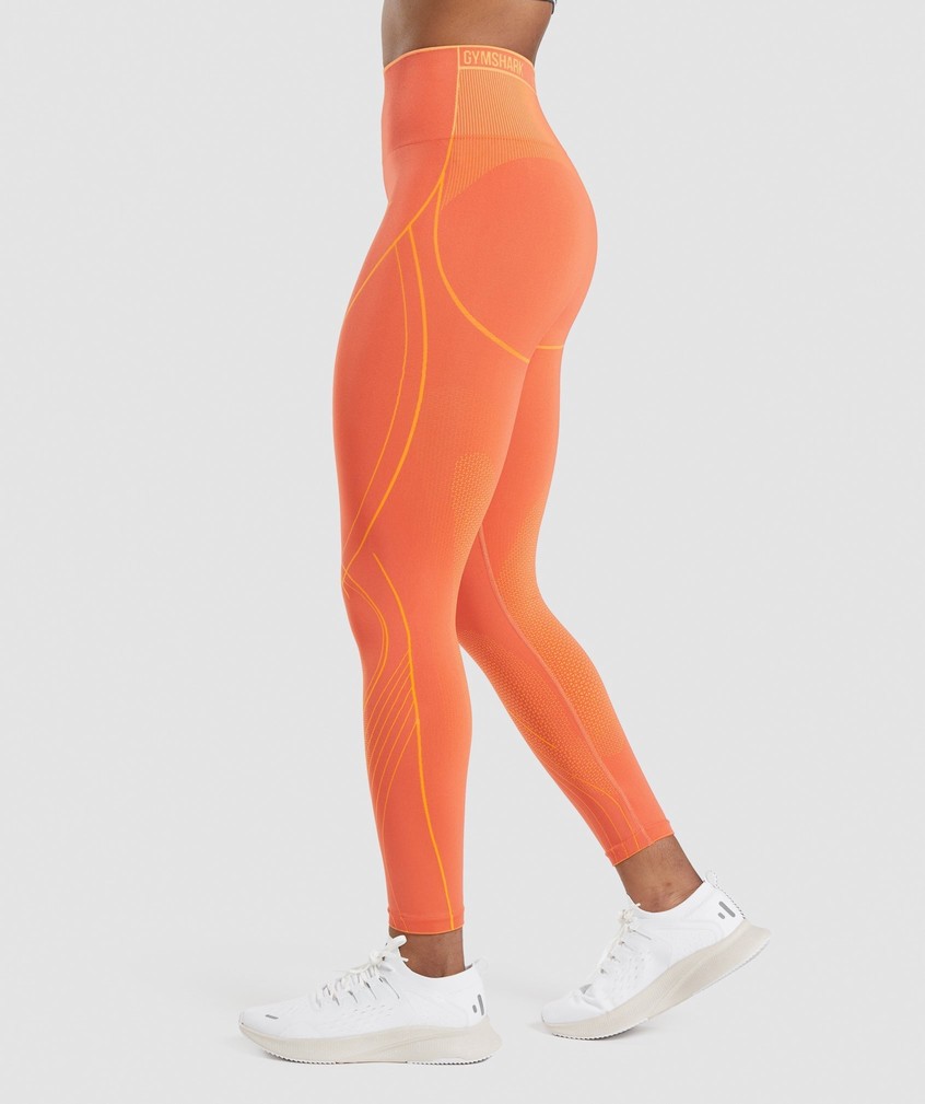 Apricot Orange Women's Gymshark Apex Seamless High Rise Leggings | USA-03256