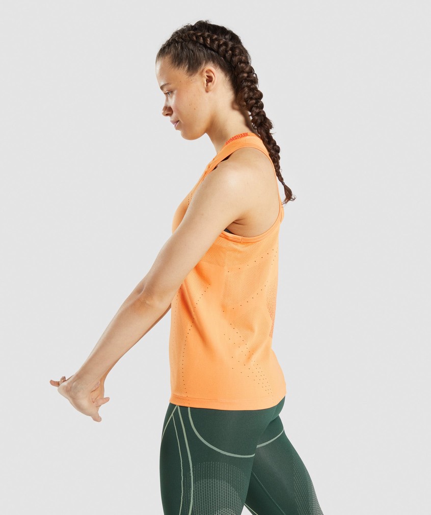 Apricot Orange Women's Gymshark Apex Seamless Tank | USA-30864