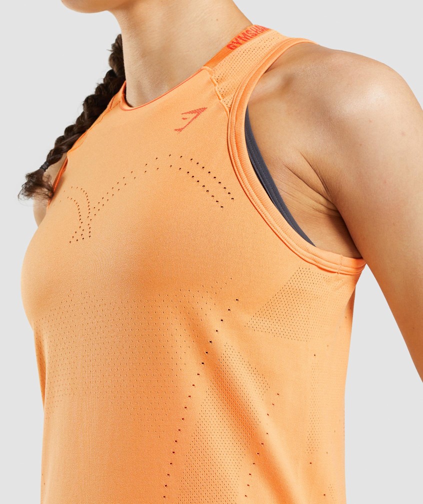 Apricot Orange Women's Gymshark Apex Seamless Tank | USA-30864