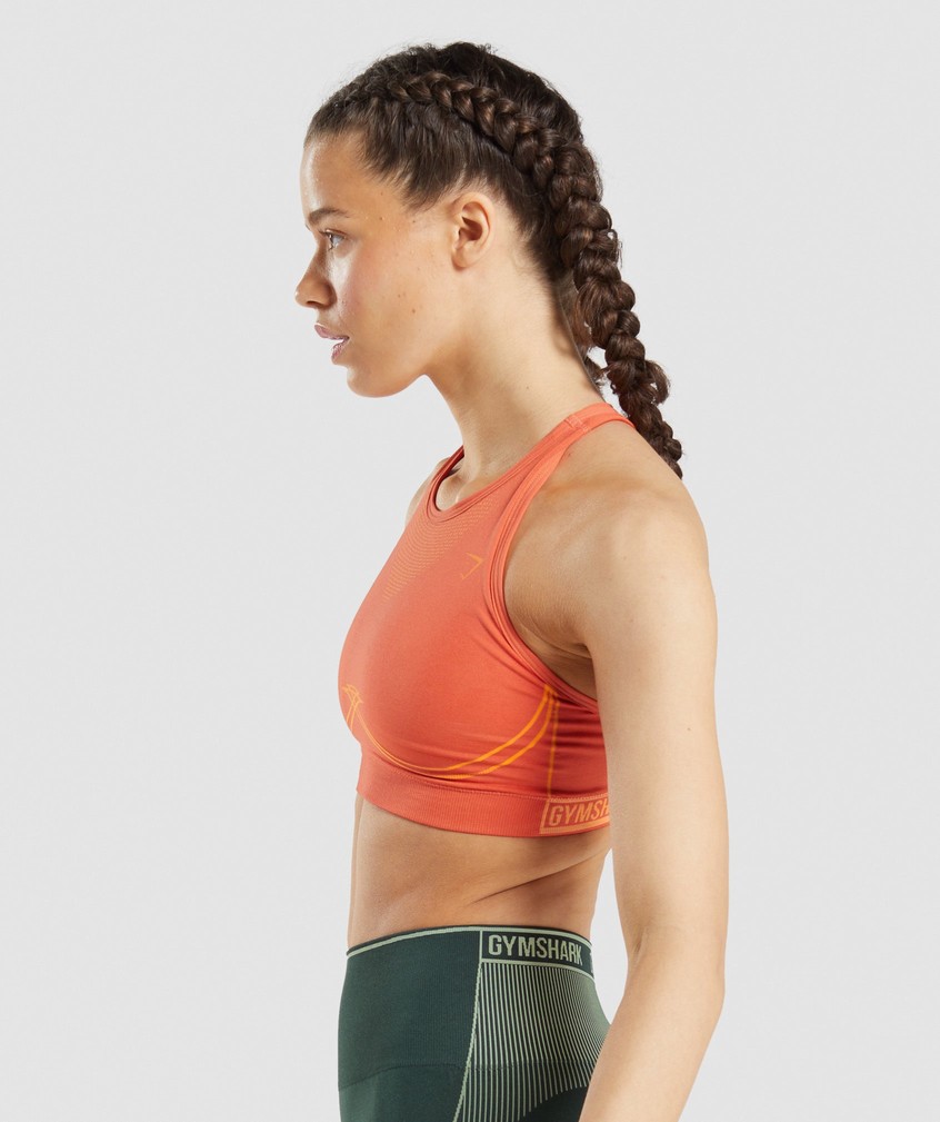 Apricot Orange Women's Gymshark Apex Seamless Sports Bra | USA-36548