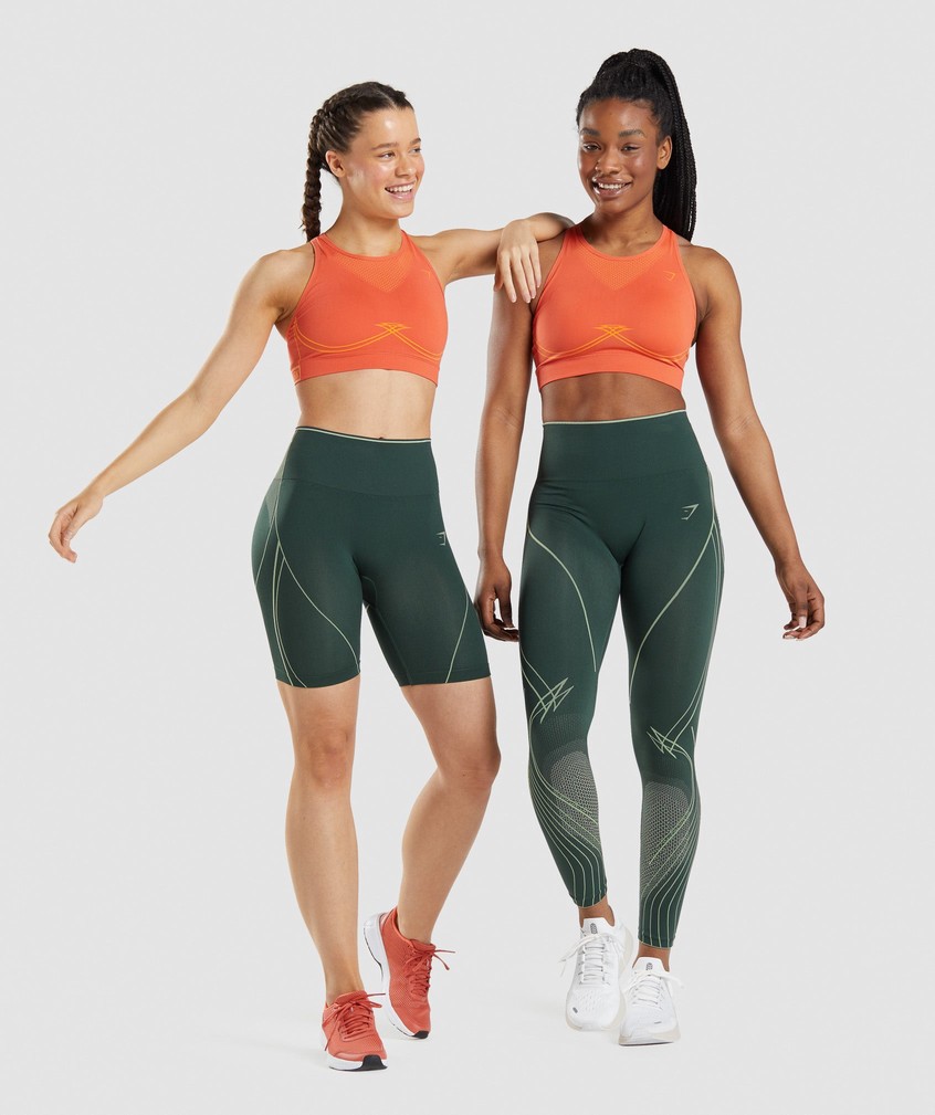 Apricot Orange Women's Gymshark Apex Seamless Sports Bra | USA-36548