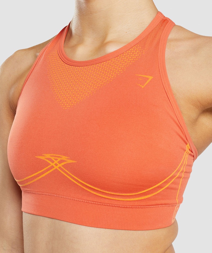 Apricot Orange Women's Gymshark Apex Seamless Sports Bra | USA-36548