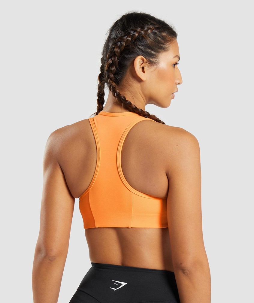 Apricot Orange Women's Gymshark Essential Racer Back Sports Bra | USA-81325