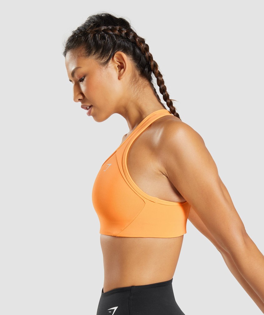 Apricot Orange Women's Gymshark Essential Racer Back Sports Bra | USA-81325