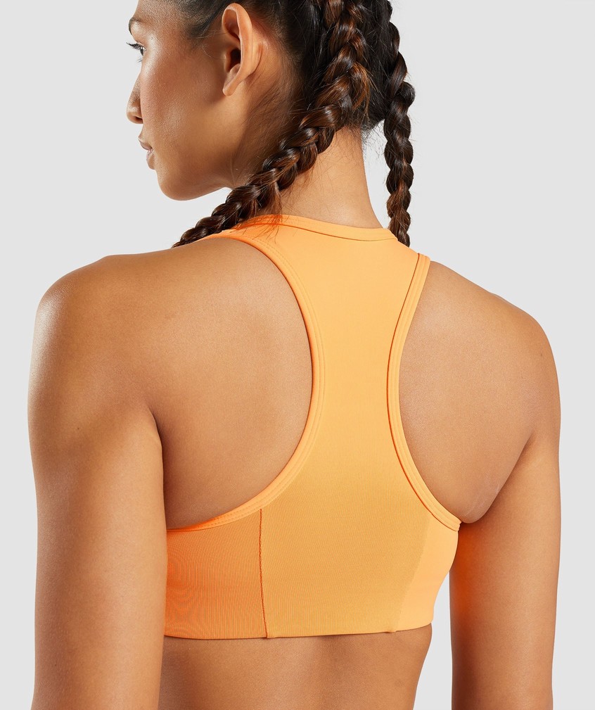 Apricot Orange Women's Gymshark Essential Racer Back Sports Bra | USA-81325