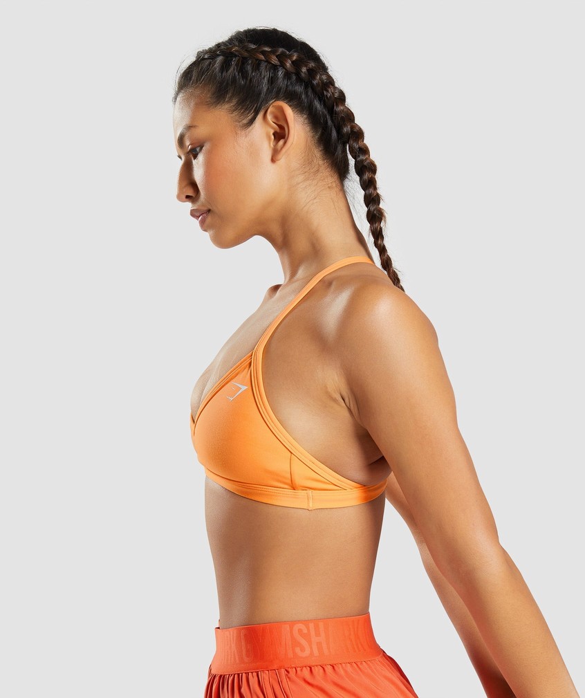 Apricot Orange Women's Gymshark Minimal Sports Bra | USA-62849