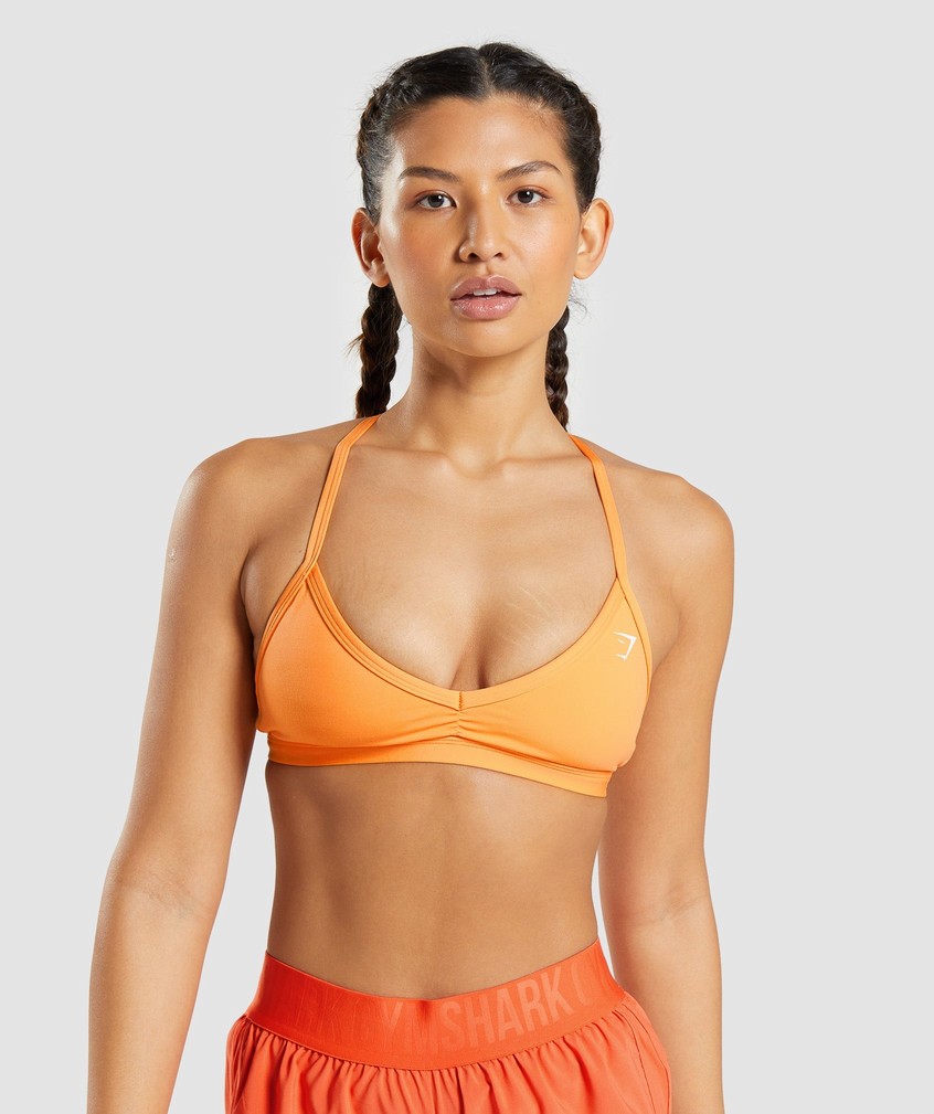 Apricot Orange Women\'s Gymshark Minimal Sports Bra | USA-62849