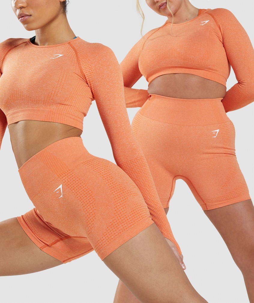 Apricot Orange Women's Gymshark Vital Seamless 2.0 Shorts | USA-32091