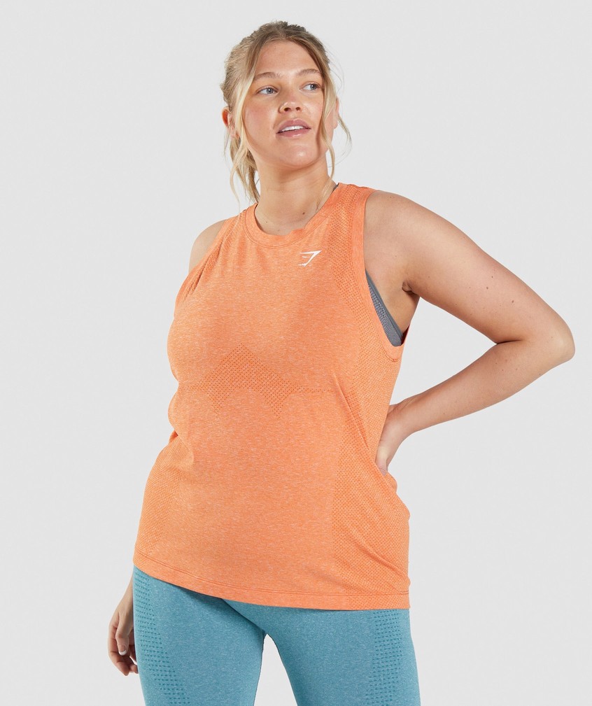 Apricot Orange Women\'s Gymshark Vital Seamless 2.0 Light Tank | USA-78294