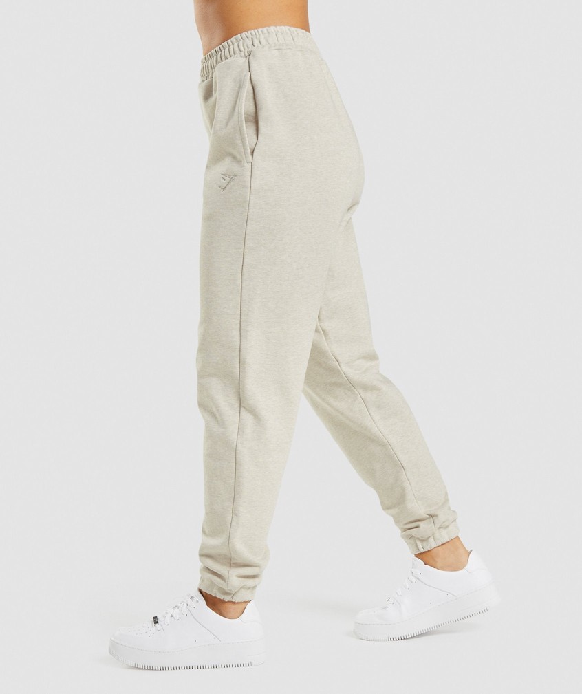 Beige Women's Gymshark Rest Day Sweats Joggers | USA-64381