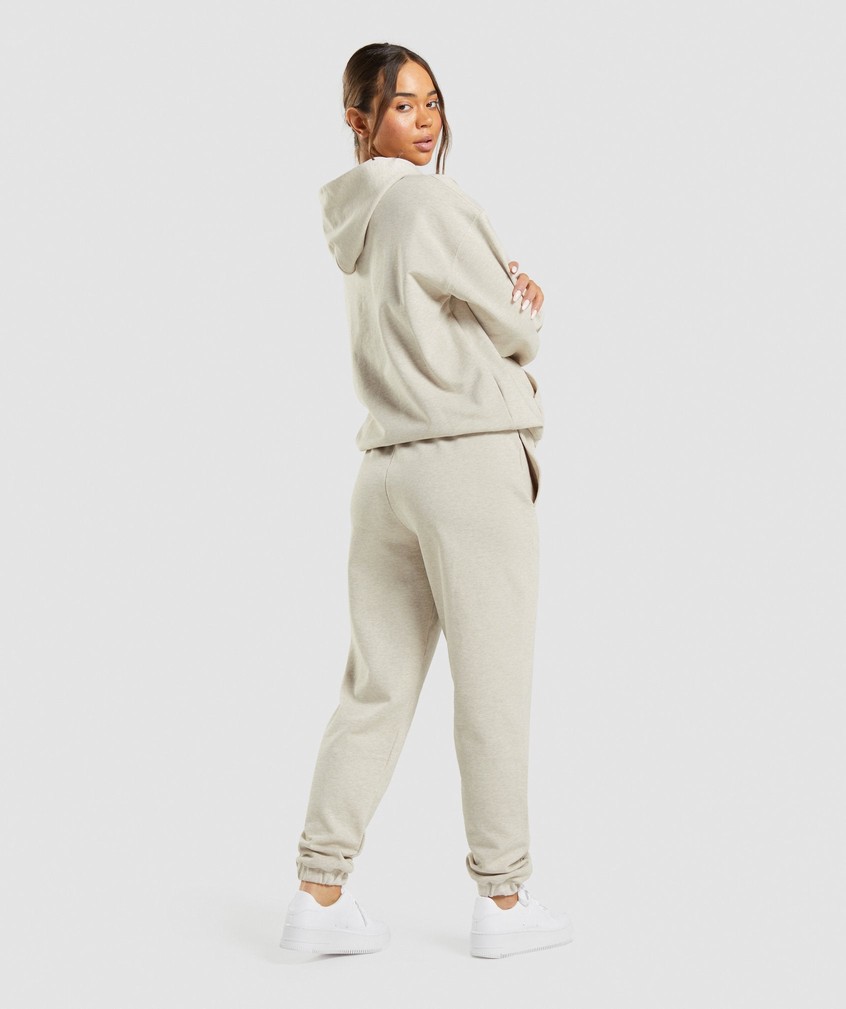 Beige Women's Gymshark Rest Day Sweats Joggers | USA-64381