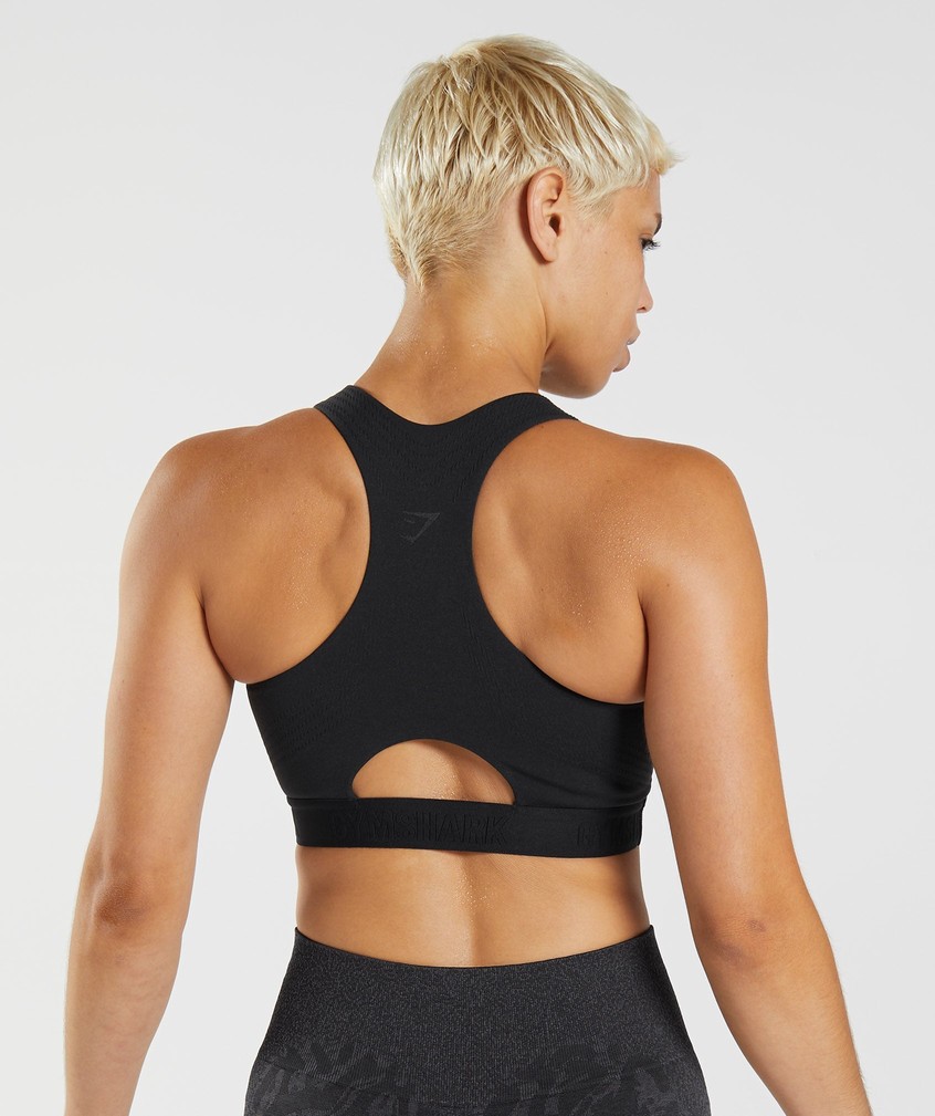 Black / Deep Grey Women's Gymshark 315 Performance High Neck Sports Bra | USA-85096