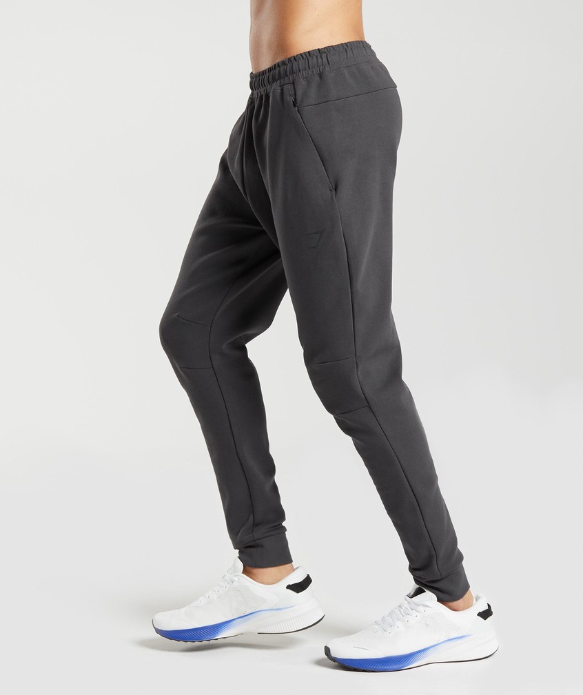 Black Grey Men's Gymshark Rest Day Knit Joggers | USA-42071