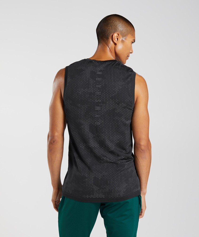 Black / Grey Men's Gymshark Sport Seamless Tank | USA-72369