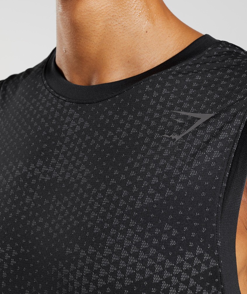 Black / Grey Men's Gymshark Sport Seamless Tank | USA-72369