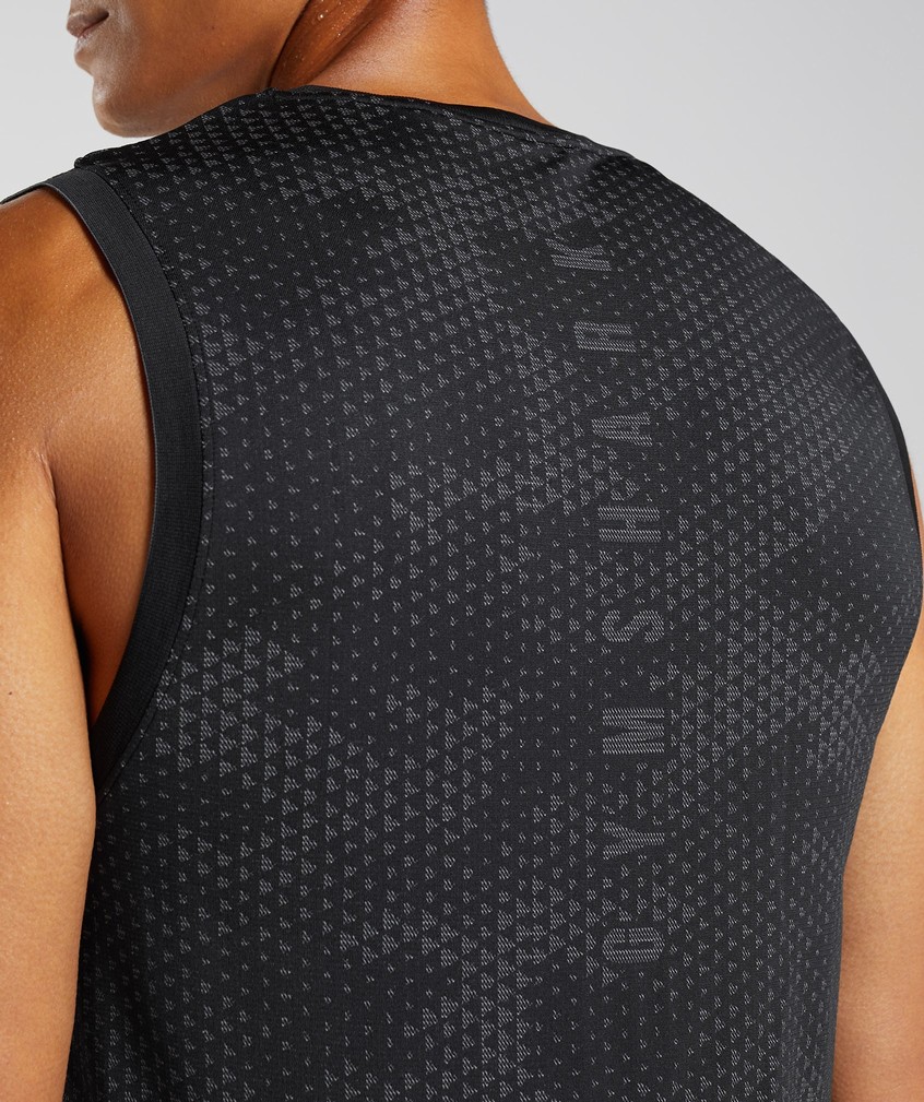 Black / Grey Men's Gymshark Sport Seamless Tank | USA-72369