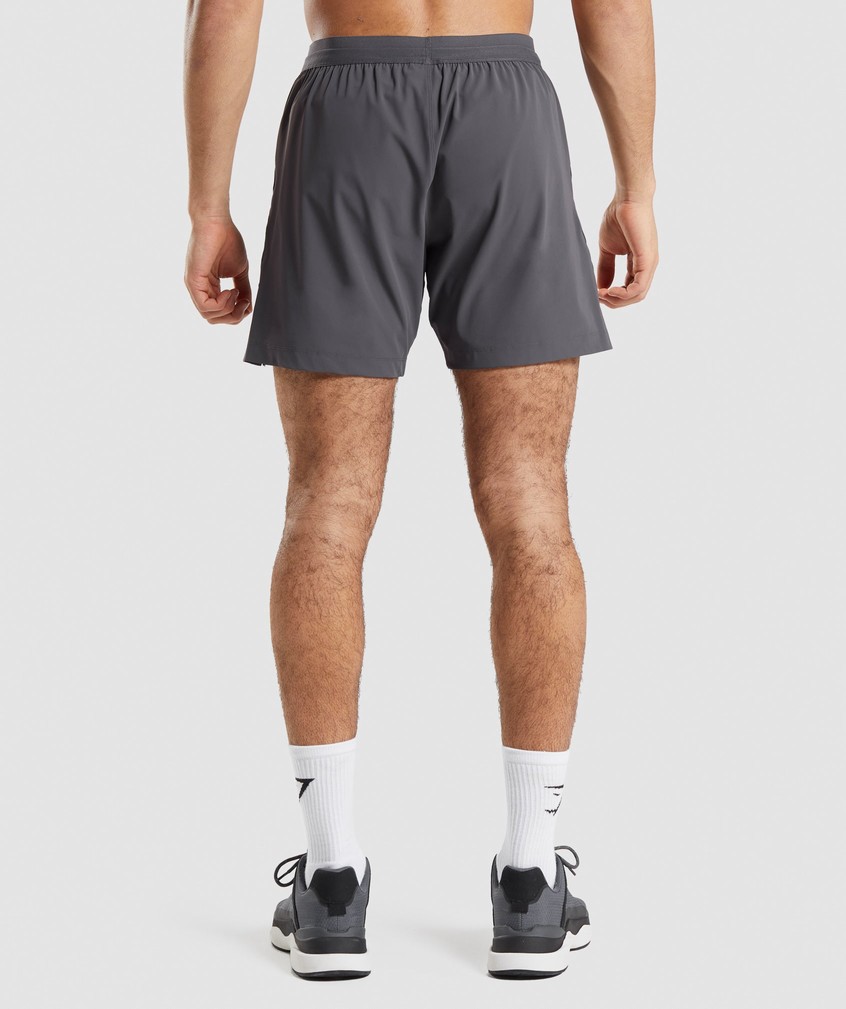 Black Grey Men's Gymshark Studio Shorts | USA-98215