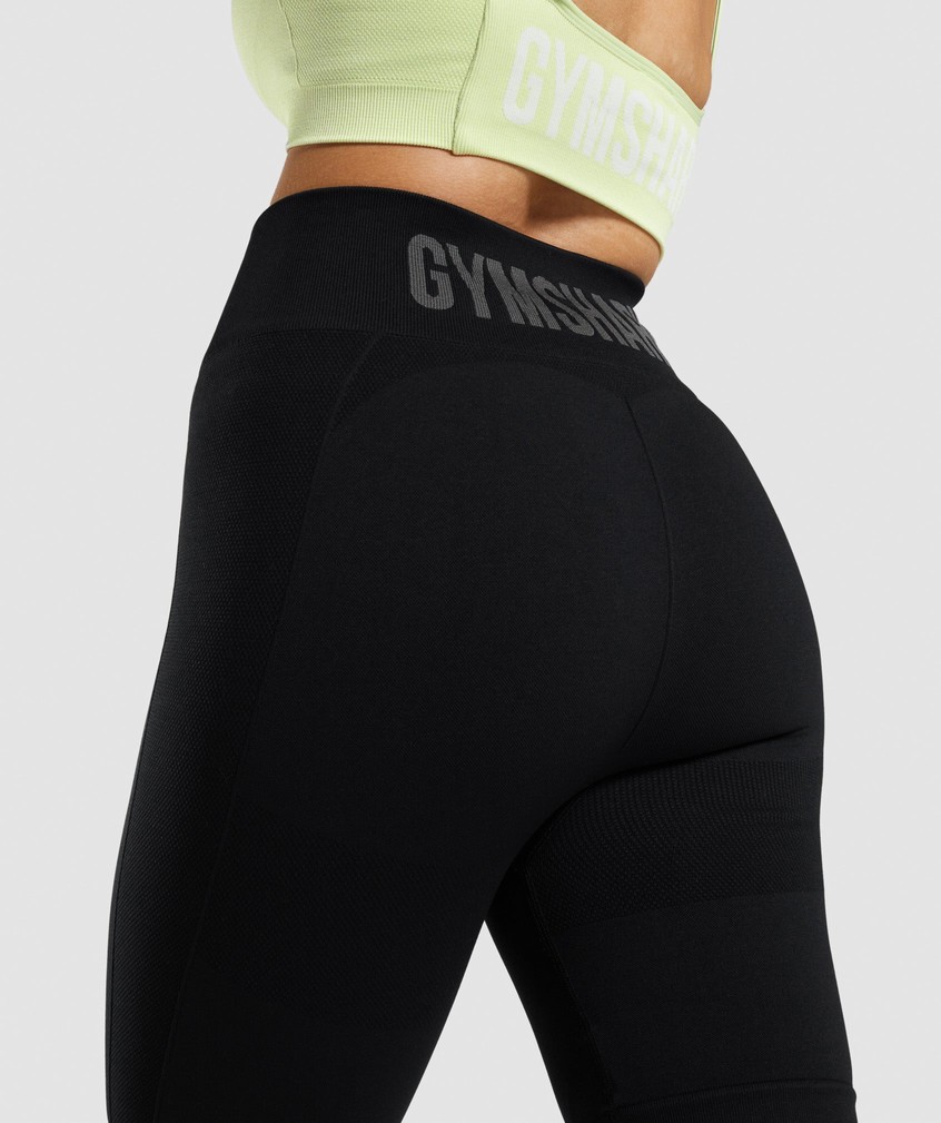 Black / Grey Women's Gymshark Flex Cycling Shorts | USA-97051