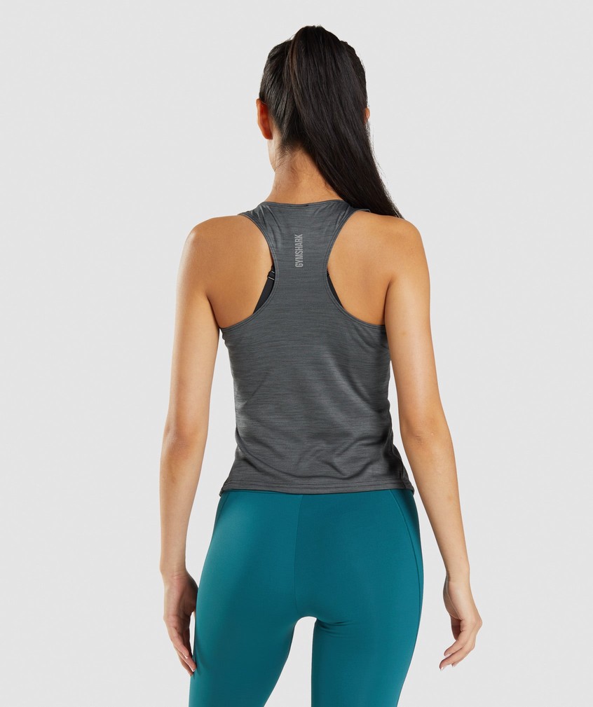 Black / Grey Women's Gymshark Speed Tank | USA-54389