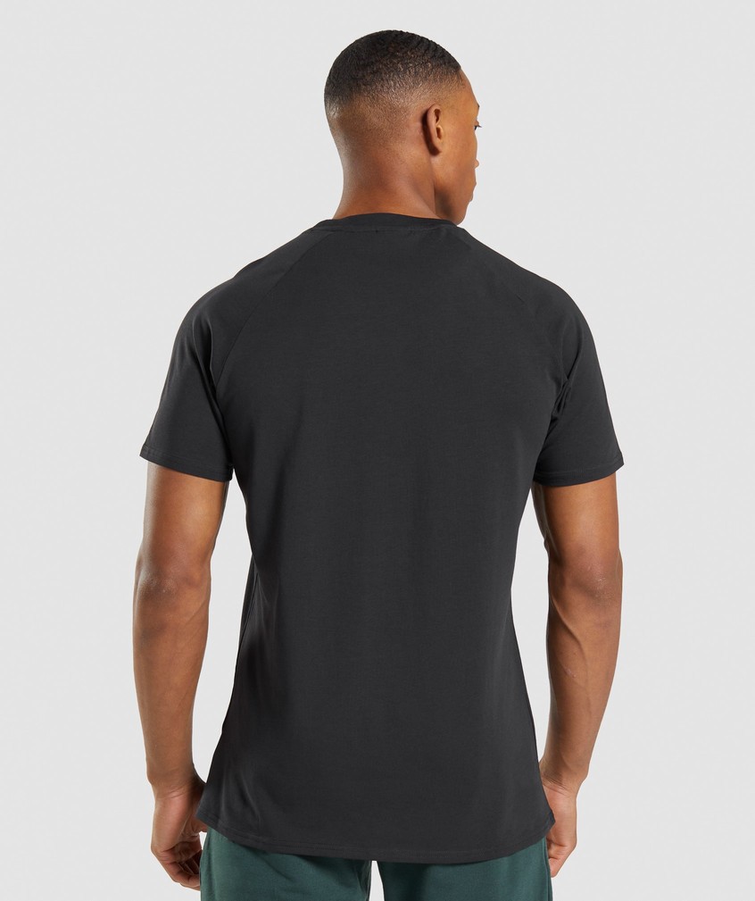 Black Men's Gymshark Apollo Camo T-Shirts | USA-85147