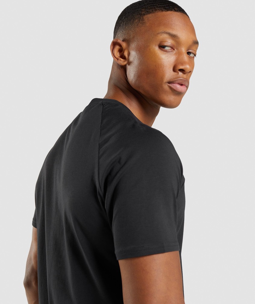 Black Men's Gymshark Apollo Camo T-Shirts | USA-85147