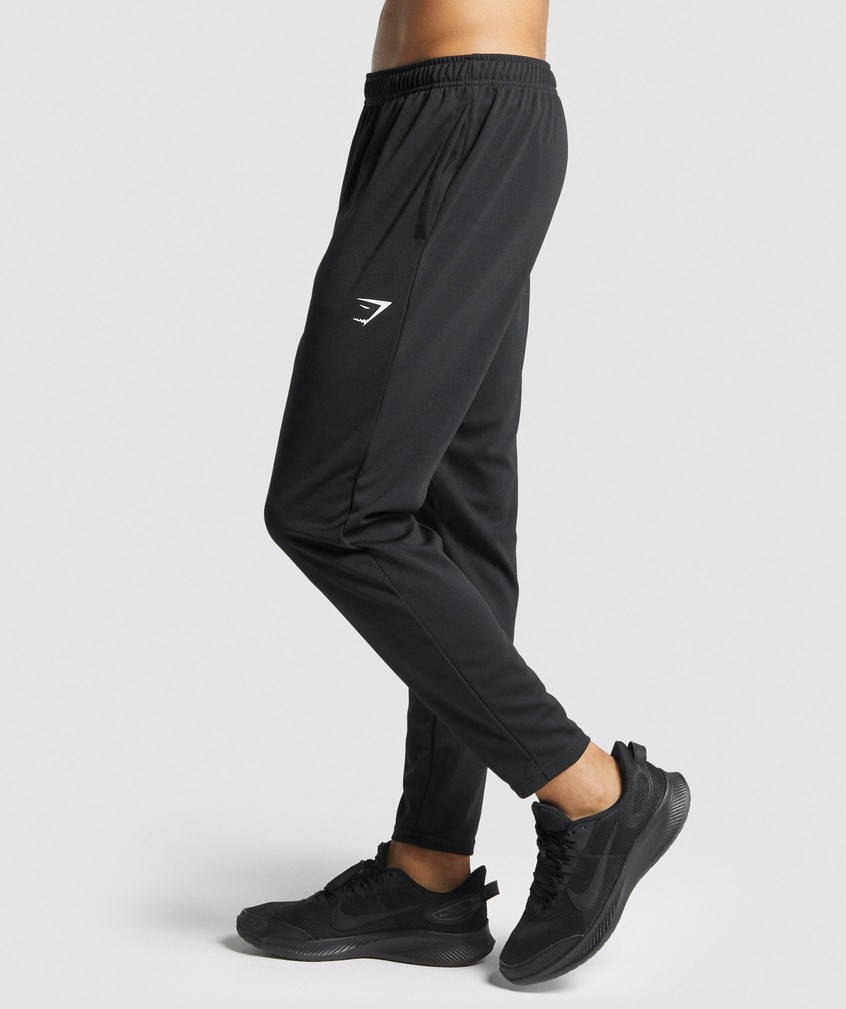 Black Men's Gymshark Arrival Knit Joggers | USA-62803