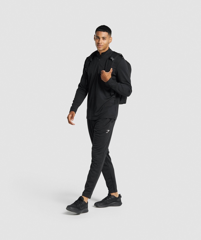 Black Men's Gymshark Arrival Knit Joggers | USA-62803