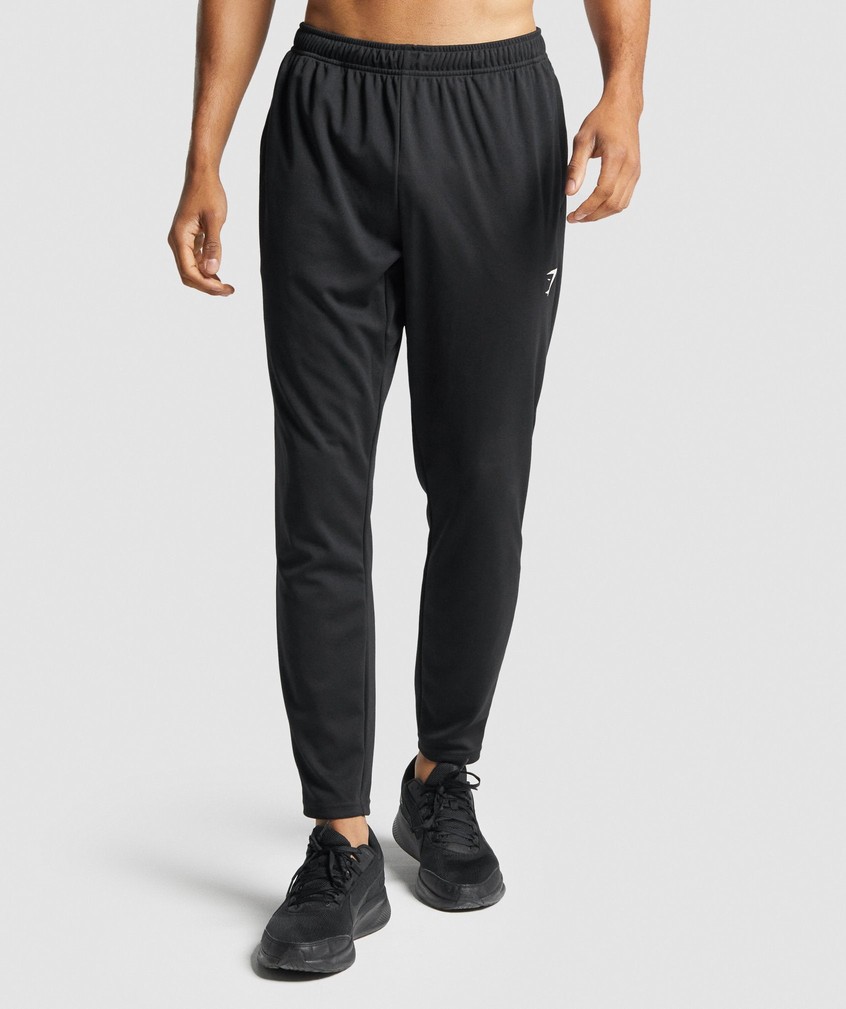 Black Men\'s Gymshark Arrival Knit Joggers | USA-62803