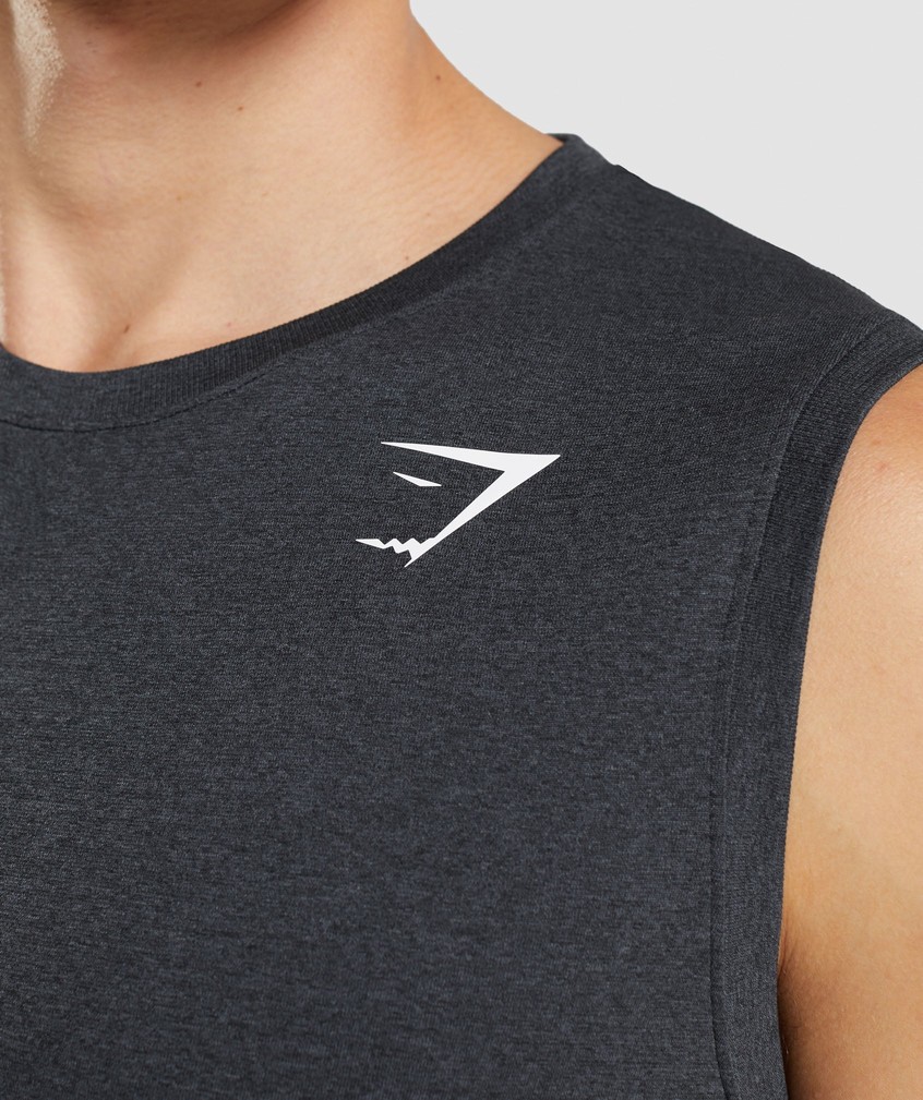 Black Men's Gymshark Arrival Seamless Tank | USA-19564