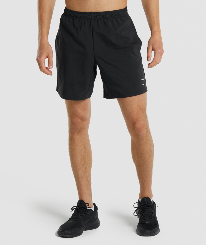 Black Men\'s Gymshark Arrival Shorts | USA-90183