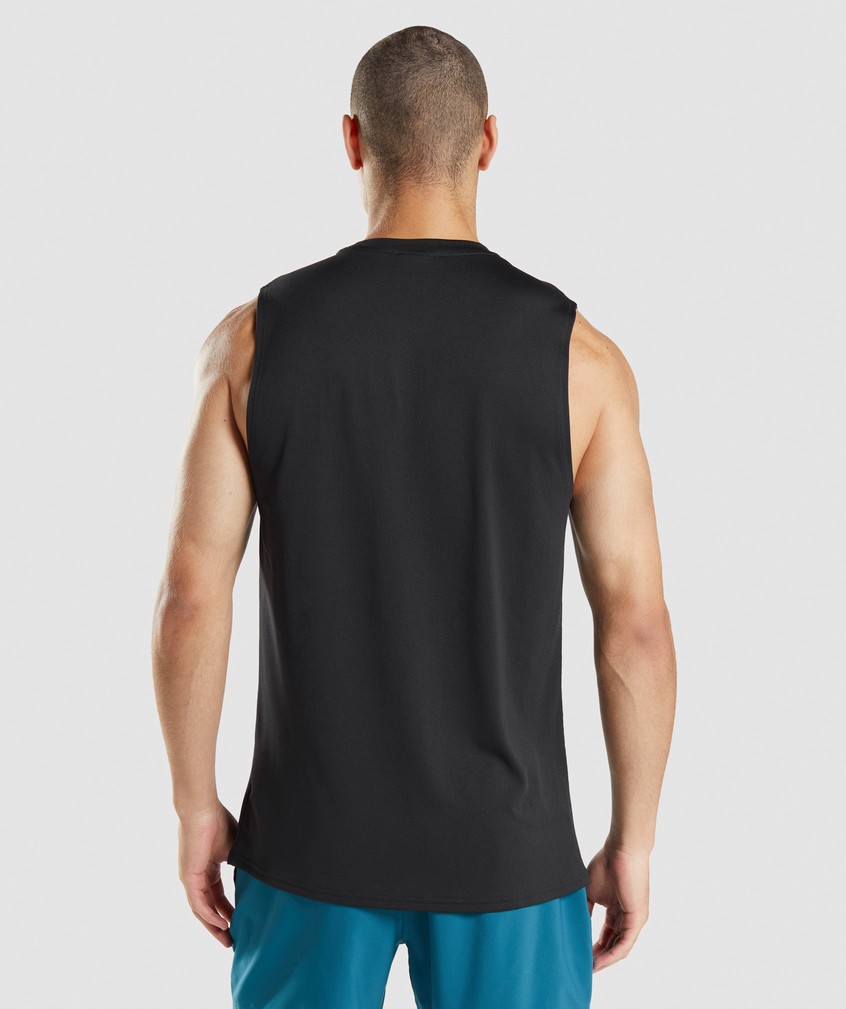 Black Men's Gymshark Arrival Sleeveless Tank | USA-23798