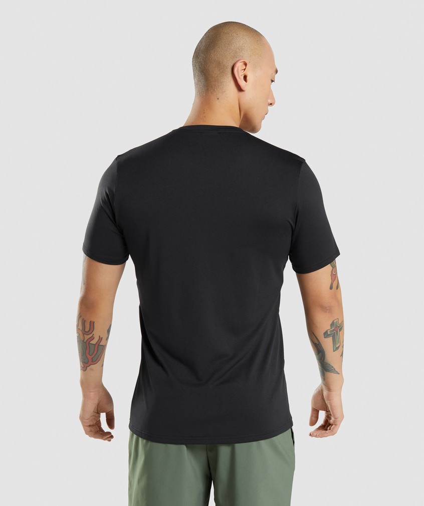 Black Men's Gymshark Arrival T-Shirts | USA-35486