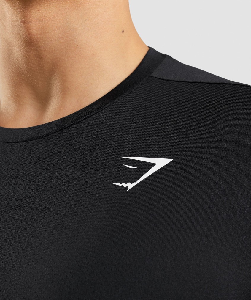 Black Men's Gymshark Arrival T-Shirts | USA-35486