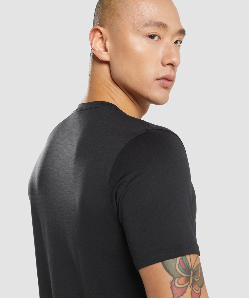 Black Men's Gymshark Arrival T-Shirts | USA-35486